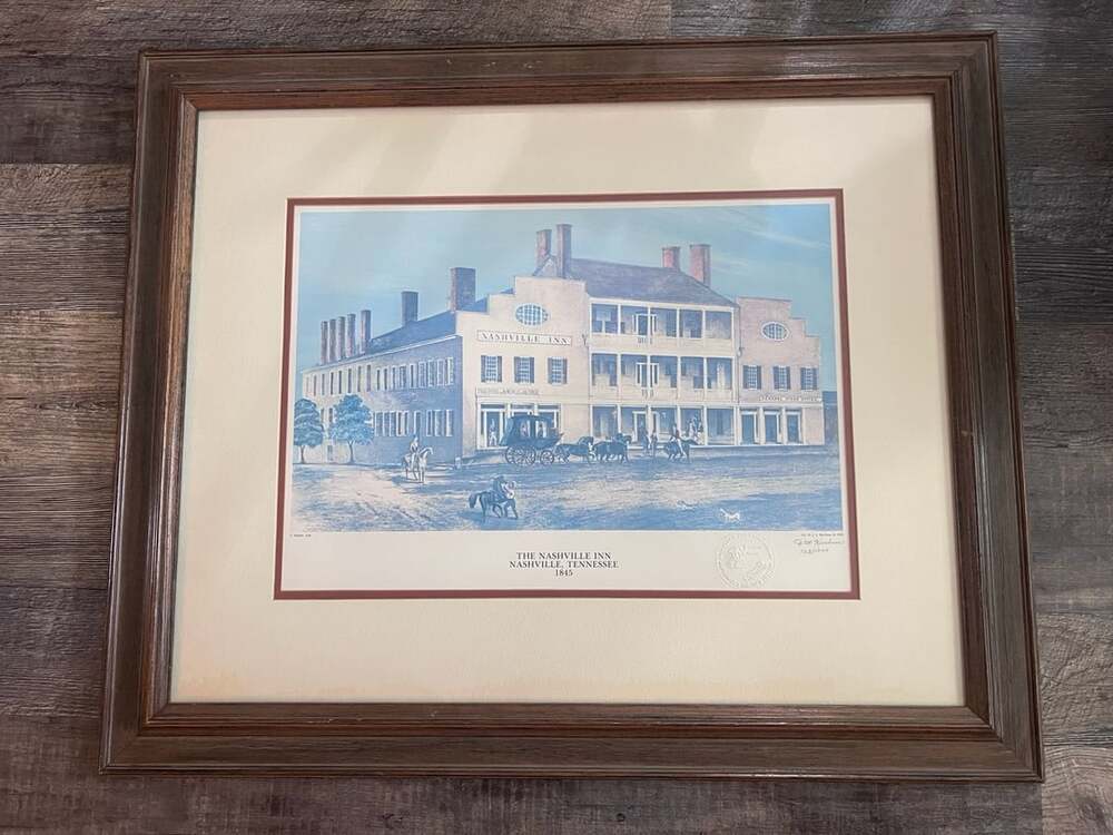 J. L. Kirchner The Nashville Inn Tennessee 1845 Framed Print Art
